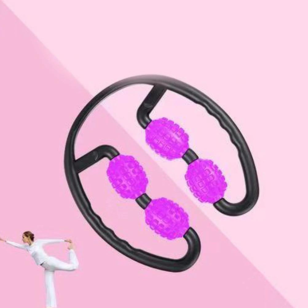 

Leg Massager Muscle Relaxation Roller Ergonomic Adjustable Smooth Rolling Fitness Yoga Tool Non-Slip Handle Foot Massager