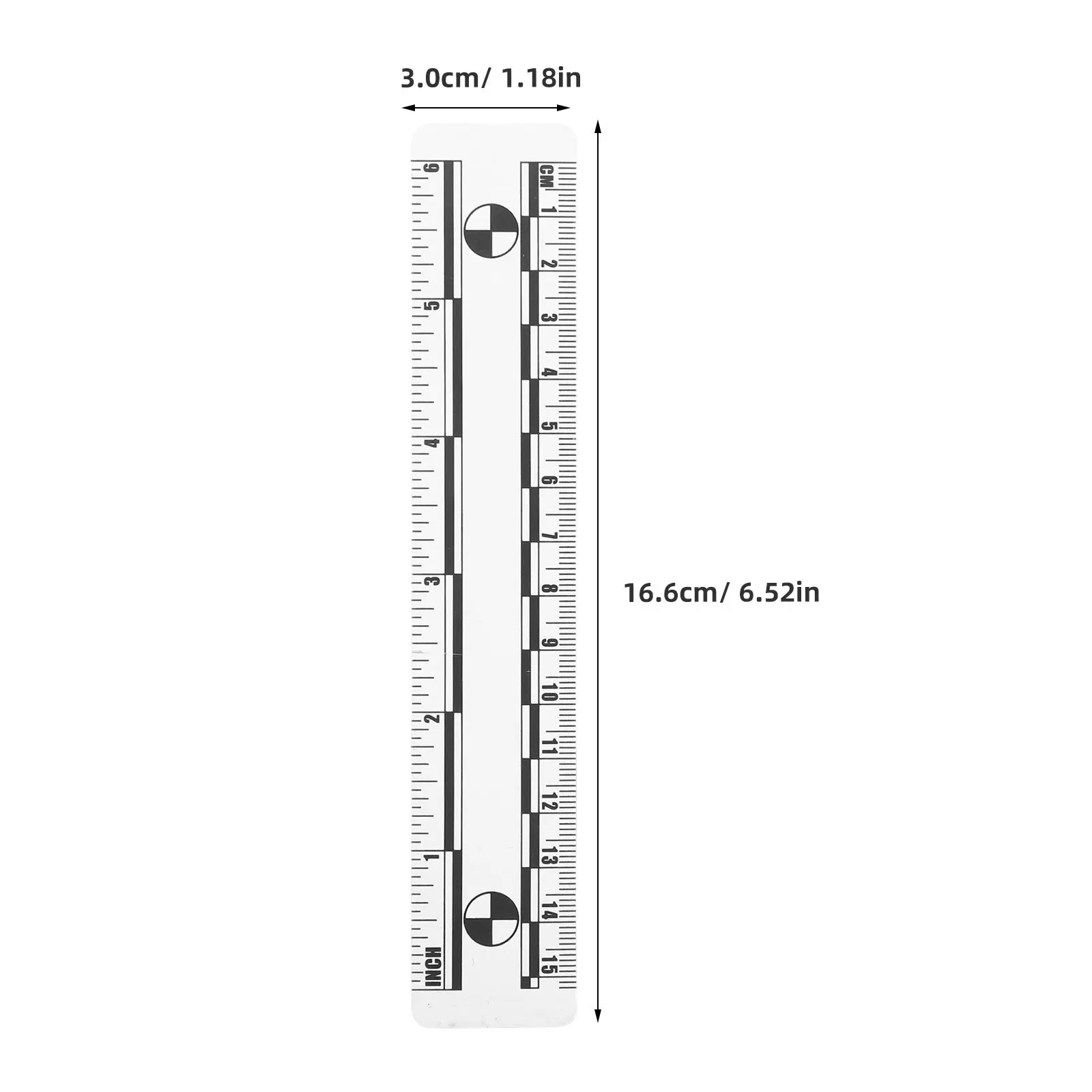 5Pcs Magnetic Photo Scale Rulers Macro Evidence Markers Forensic Crime Scene Marker Card Investigation Photography Measurement