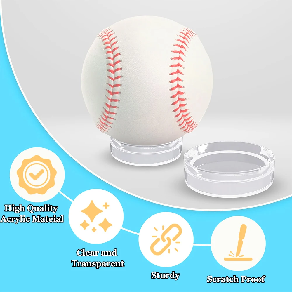 2/6/12/24PCS Acrylic Sphere Holder Stand Round Display Ring for Baseball Golf Ball Crystal Glass Ball Tabletop Display Stand