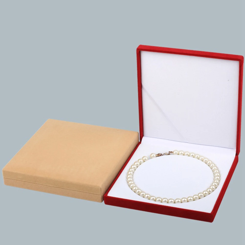 

Portable Jewelry Gift Box Necklace Storage Holder Soft Material Ideal For Travel Protects From Scratches Special Occasions