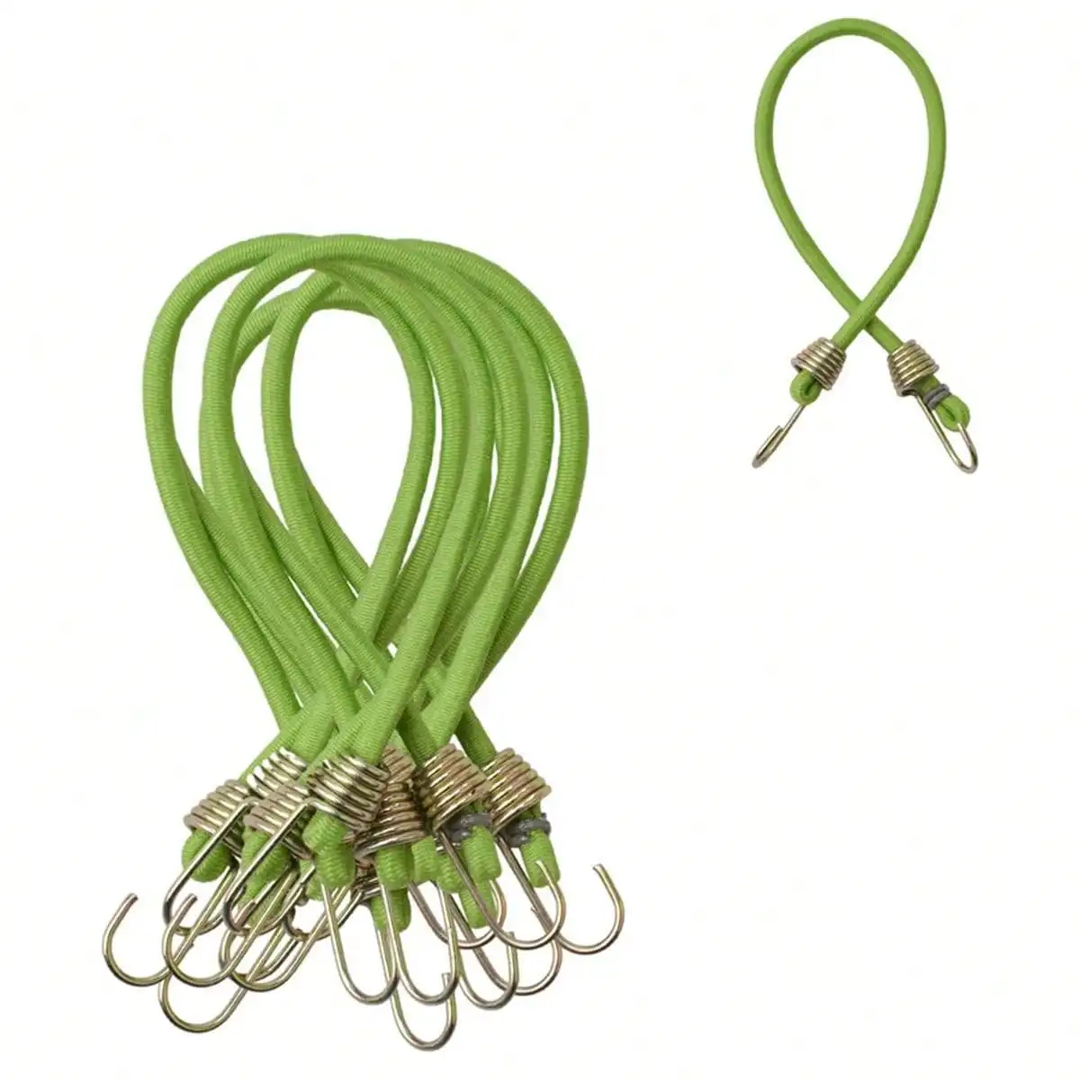 10Pcs Automobile and Motorcycle Elastic Cord Heavy Duty Luggage Straps Rope Hooks 25cm Stretch Tie Tent Outdoor Accessories