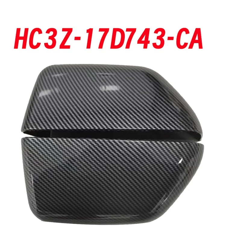 Car Side Mirror Cover Car Side Mirror Accessories HC3Z-17D743-CA Carbon Fiber For Ford F250 F350 F450 F550 2017-2023