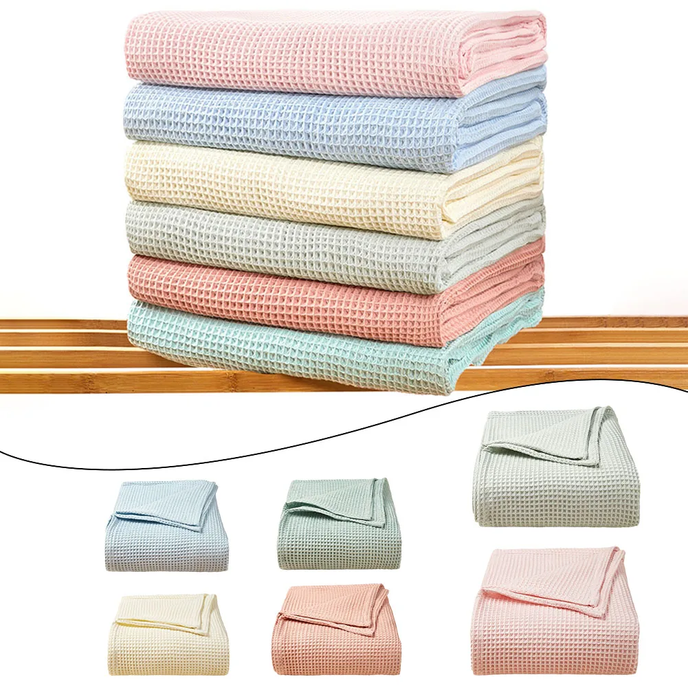 1pc Pure Cotton Blanket Waffle Pineapple For Honeycomb Mesh Blanket Baby Nap Blanket Lattice Mesh Throw Blanket Home Textile