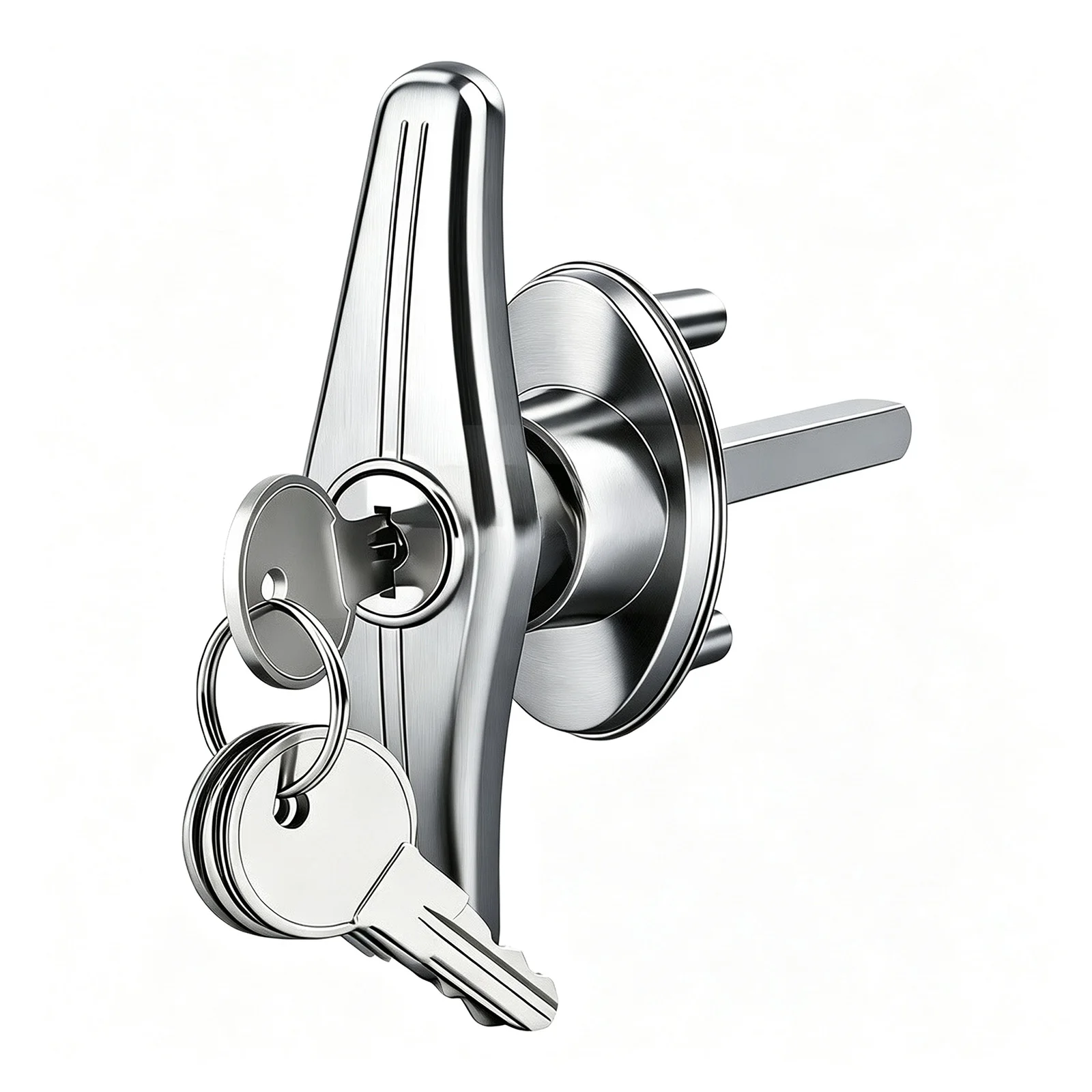 for T Handle Garage Door Lock Designed for Heavy-Duty Applications with Ergonomic Grip and Multi-Thicknes Compatibility