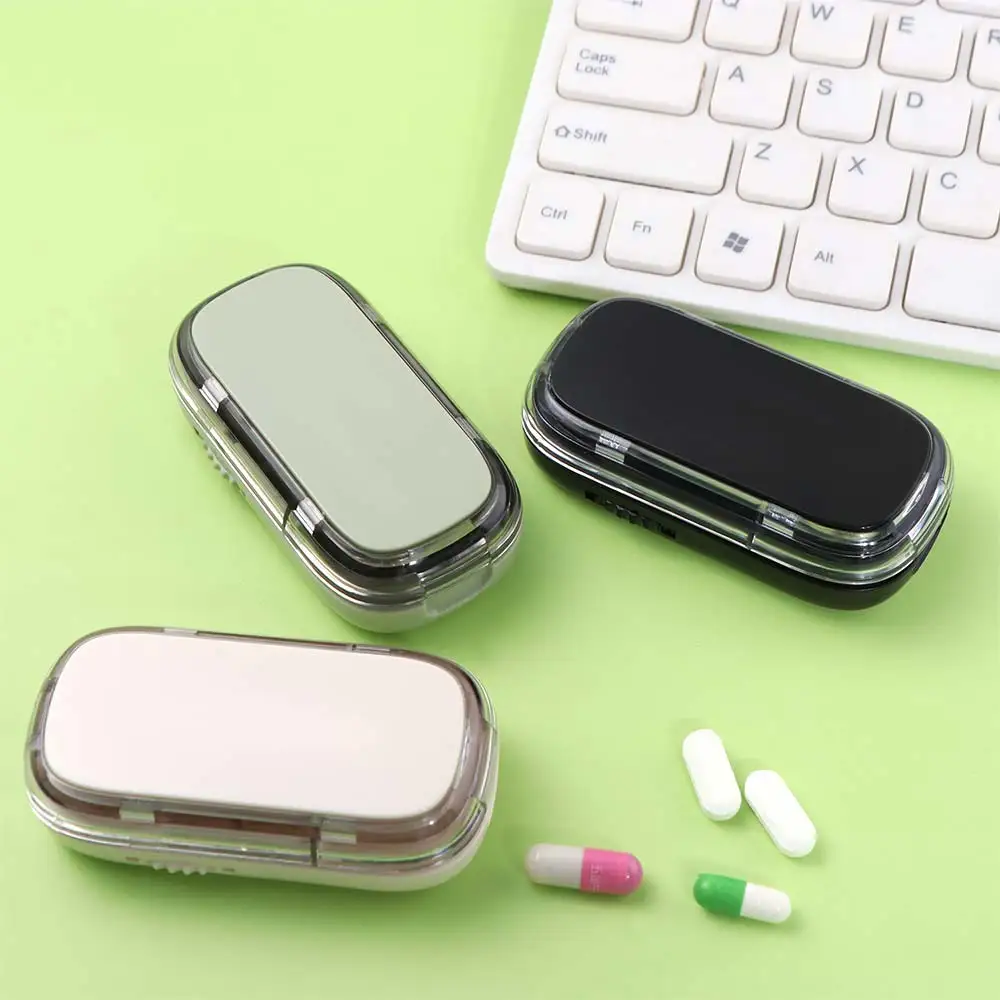 Tablet Dispenser 2/3/4-in-1 Pill Cutter Box Adjustable Food Grade Pill Storage Box Waterproof Dustproof Pill Cutter Daily Use