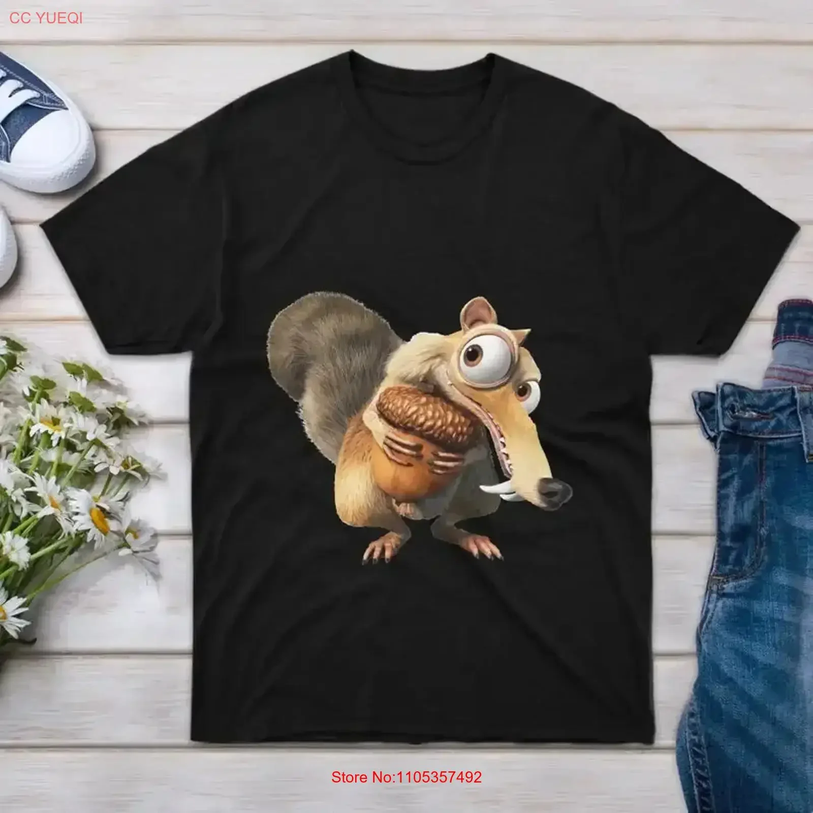 T Shirt Ice Age Big Scrat Event Family Boy Short For Novelty Friend Sleeve Girl vintage Washed homme Stylish