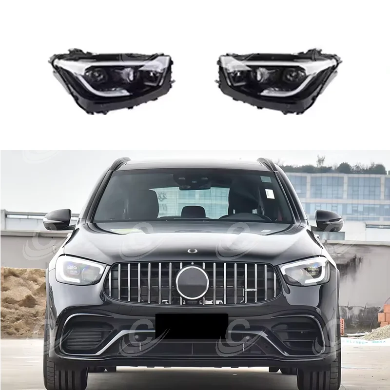 Automobile Lamp For Mercedes 16+ W253 GLC X253 Old Facelift Upgrade to New 20+ GLC63 Car Headlights Talllights