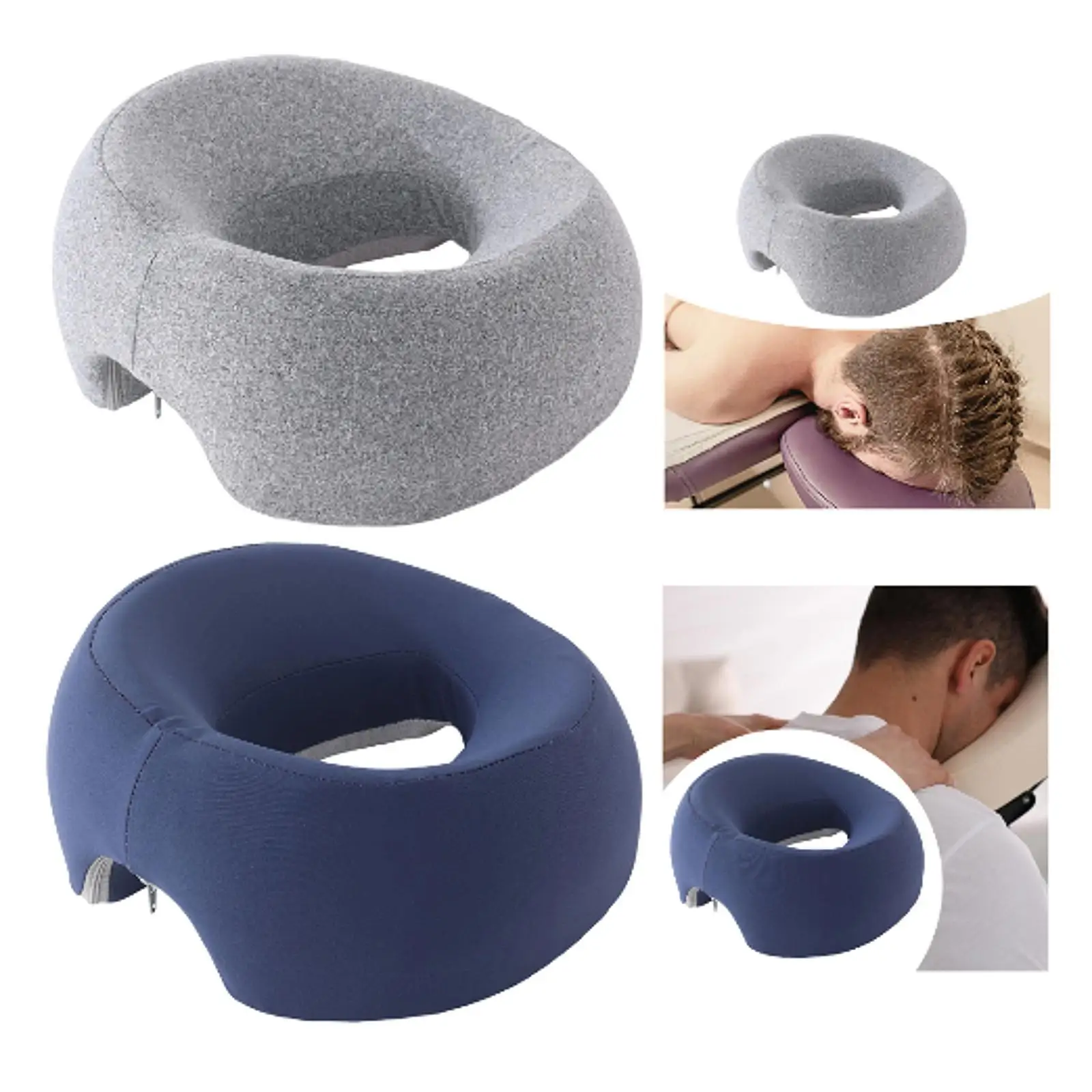 

Face Down Pillow Salon Memory Foam Massage Pillow Ergonomic Breathable Compact Prone Pillow Multipurpose with Hole for Sleeping