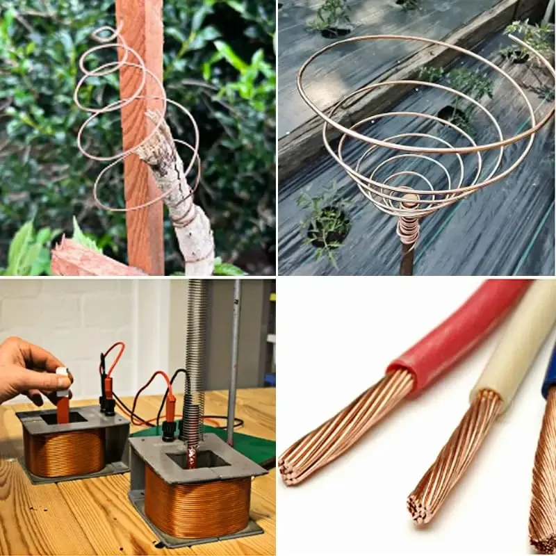 5-10M Bare Copper Wire T2 Copper Coil Conductive Bare Wires 0.3-1.2mm Multi-purpose Jewelry Making Beading Metal Copper Wire
