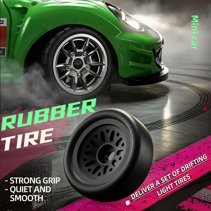 New 1/64 High Speed Drift RC Car with Light 2.4G 4WD Remote Control Car Desktop Mini Racing Cars Full Proportion Car Model Gifts