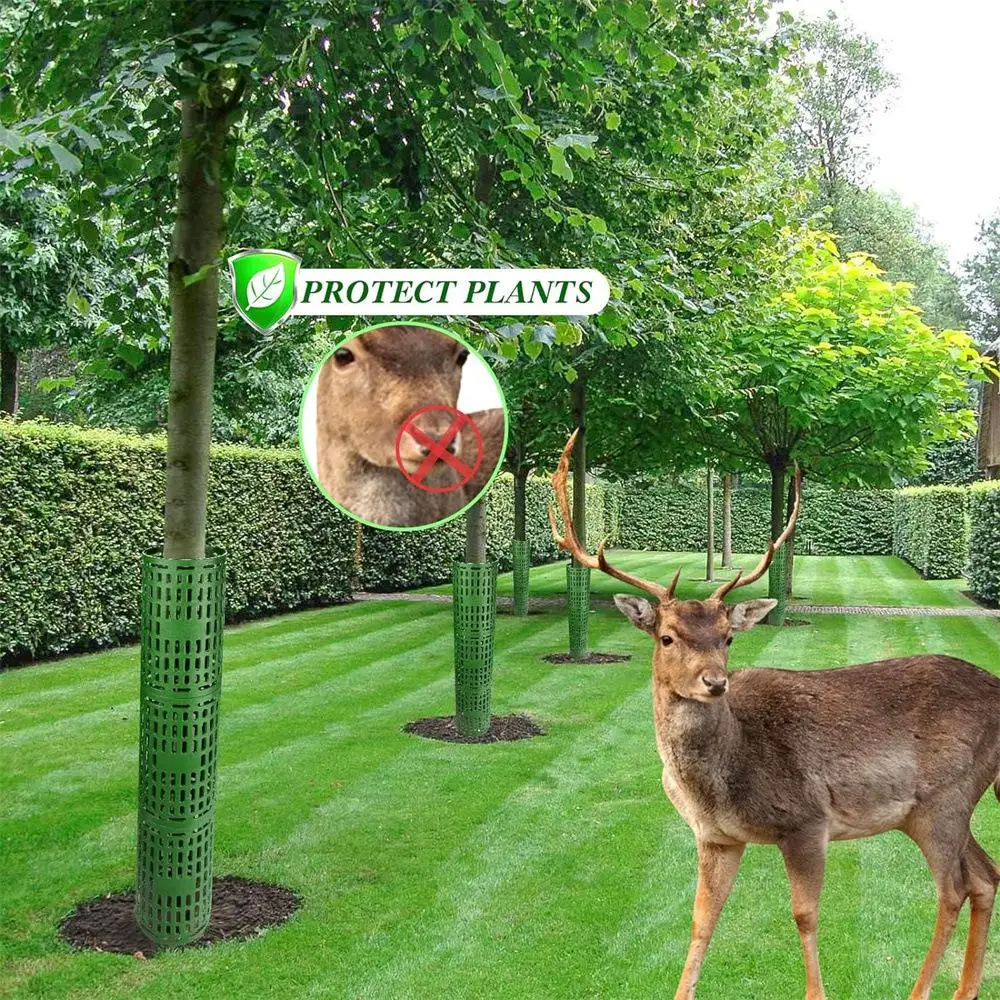 PP Tree Trunk Protector Adjustable Plastic Sapling Guard Bark Protection Fence Breathable Anti-Bite Garden Plant Shelter