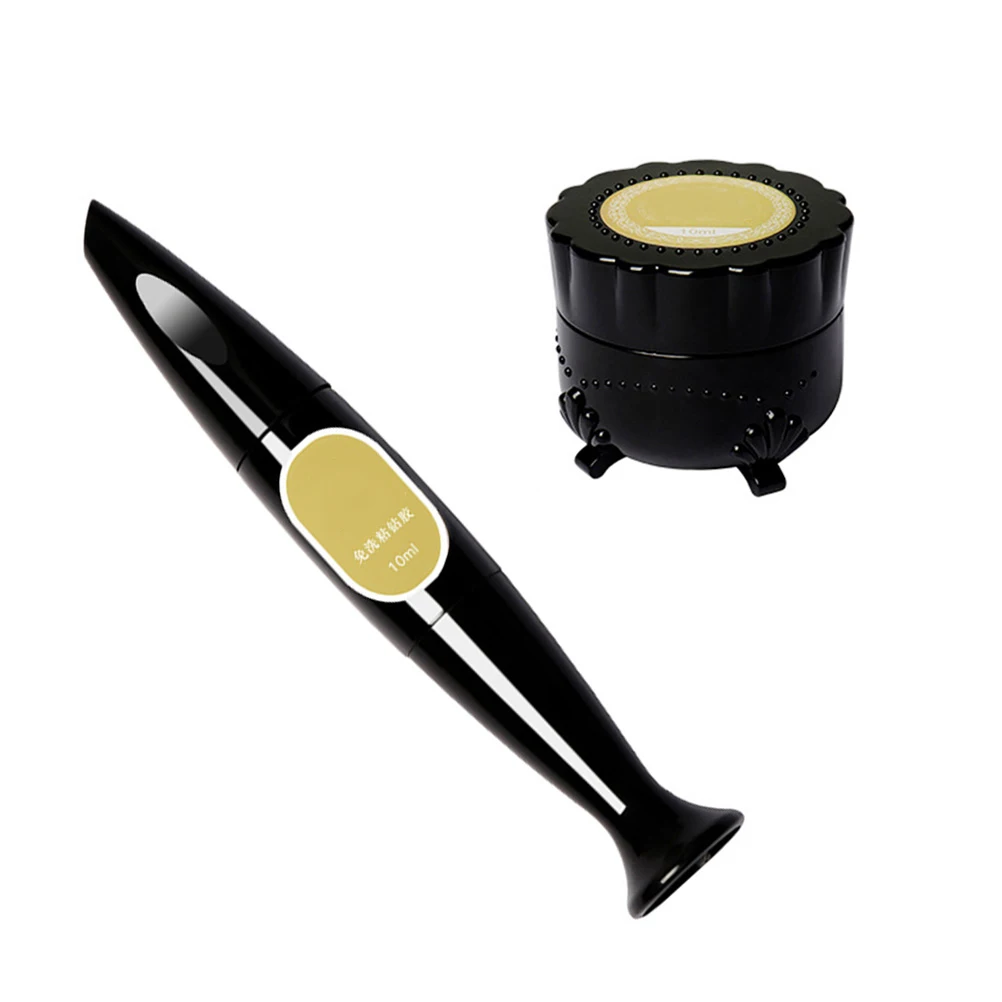 1 set di colla per nail art, design con pennello ad ago forte e duraturo per riempire le articolazioni di strass, strumento per manicure, pasta per unghie, gel