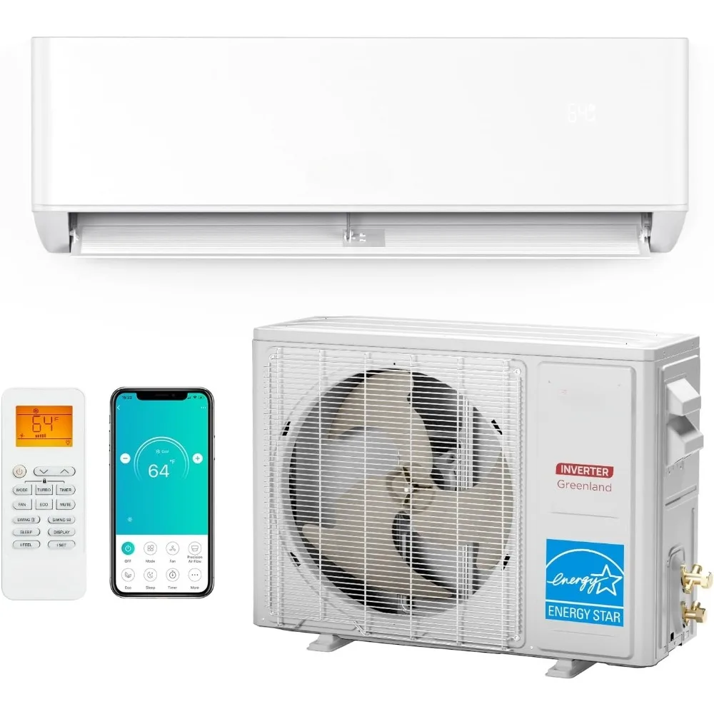 

18,000 BTU Ductless Mini Split Inverter AC with Heat Pump, 22 SEER2, 230V, WiFi-Enabled, Cools up to 1,000 Sq.Ft,Energy StarCust