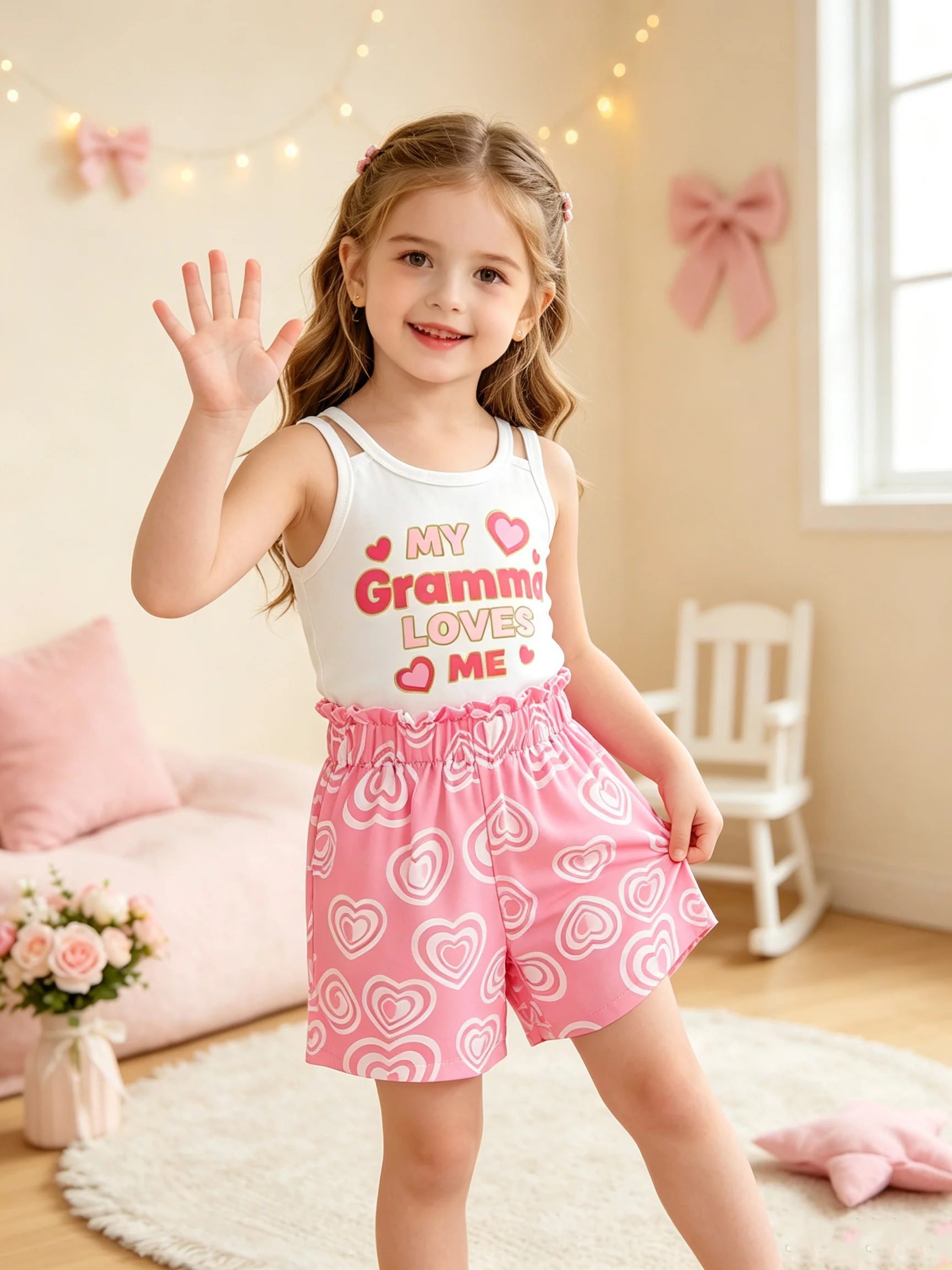 Summer children's cute two-piece set with 