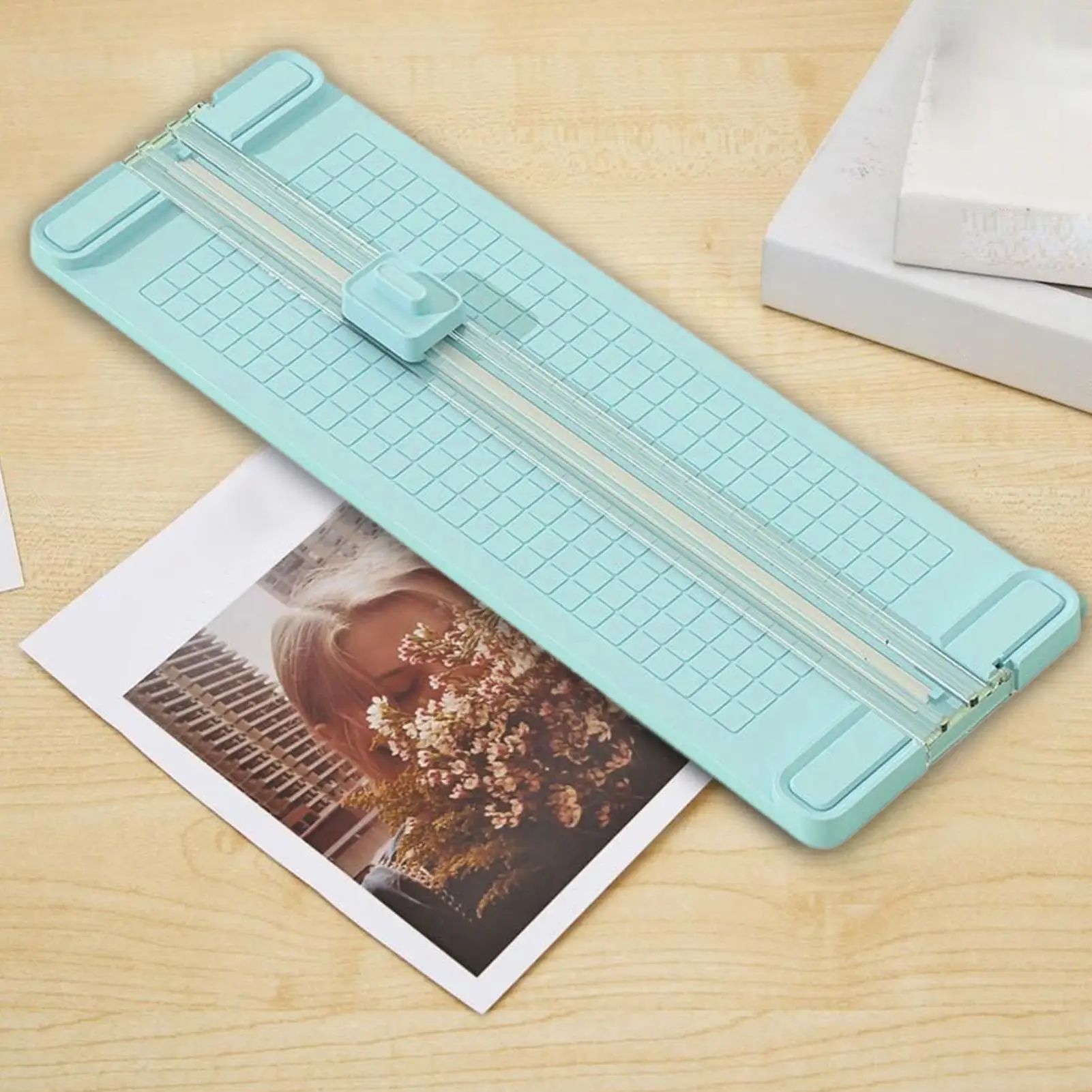 Paper Cutter Slider Scrapbooking Craft Bidirectional Paper Cutter Ergonomic Portable Slicer Photo Cutting Tool For Offices