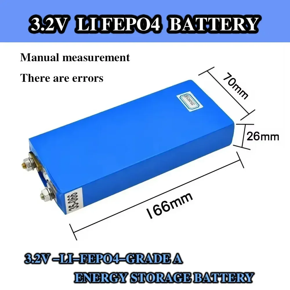 25Ah 3.2V 35Ah LiFePO4 Battery Cell 25000mAhLithium Iron Phosphate Deep Cycles for Diy 12V 24V 36V 48V Solar Energy UPS Power