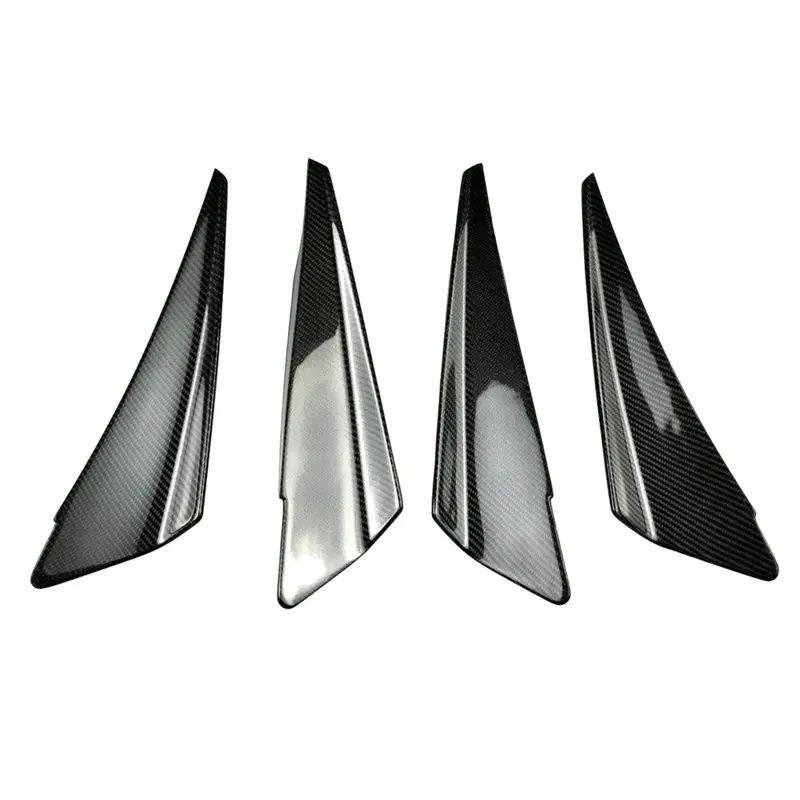 カーボンファイバートリムステッカーフロントバンパースプリッタースポイラーカバー車用フェラーリ F8 トリビュート 2019-2023-Y44A