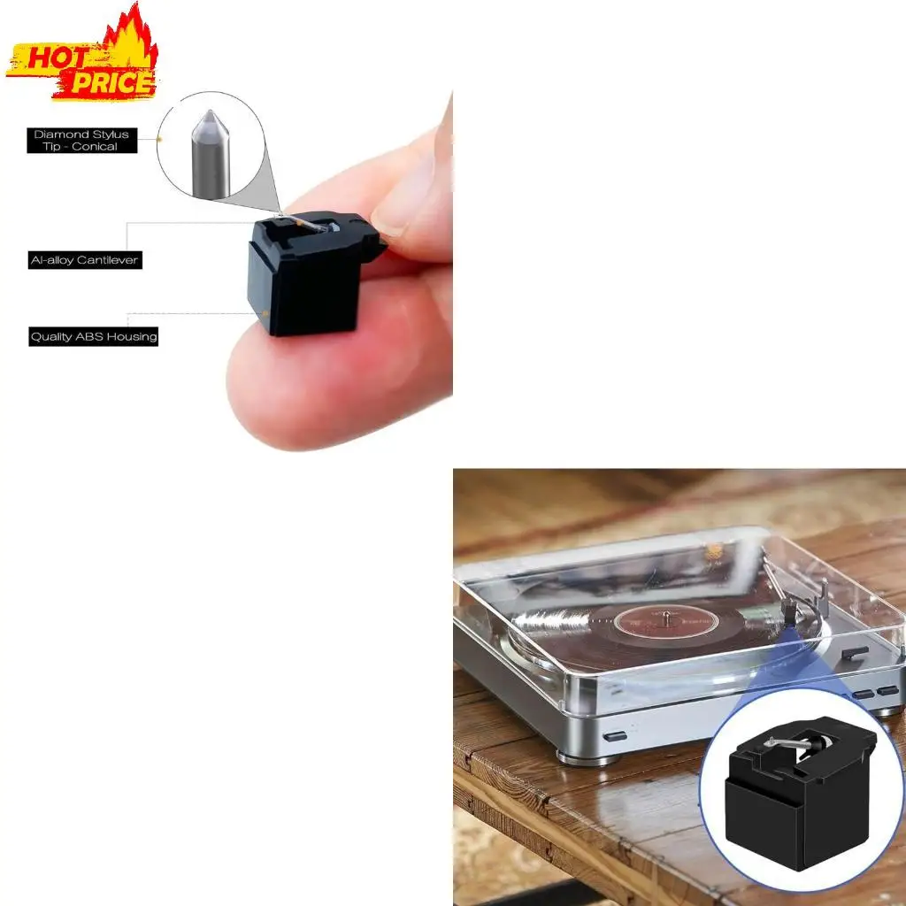 

Phonograph Maintenance Part with Cleaning Brush Turntable Styluses for Player