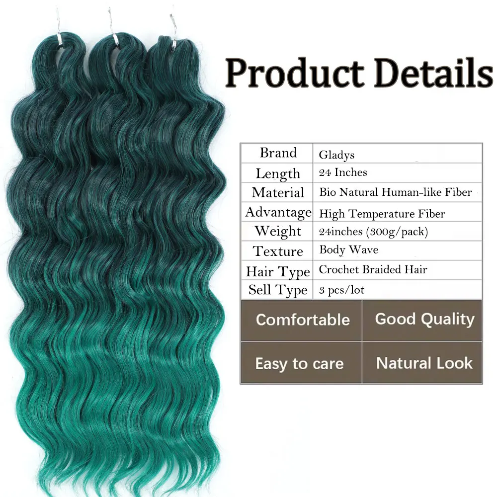 24 بوصة الاصطناعية تويست الكروشيه الشعر العميق متموج العاطفة تويست الكروشيه الشعر أومبير شقراء شقراء قوس قزح تجديل وصلات شعر #2