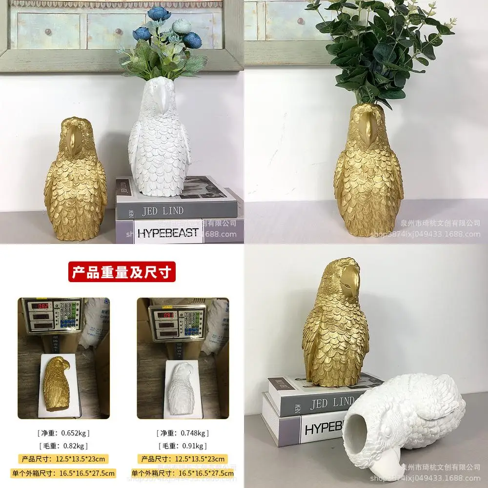 

Hot Selling Artificial Parrot Vase for Home Bedroom Living Room Dining Table Entryway TV Stand Animal Floral Decoration