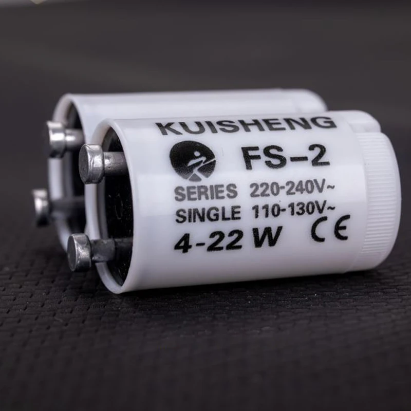 FS-2 Starter AC110V-130V 4-22W Fluorescent Tube Fuse Starter CE Rohs 4pcs/lot