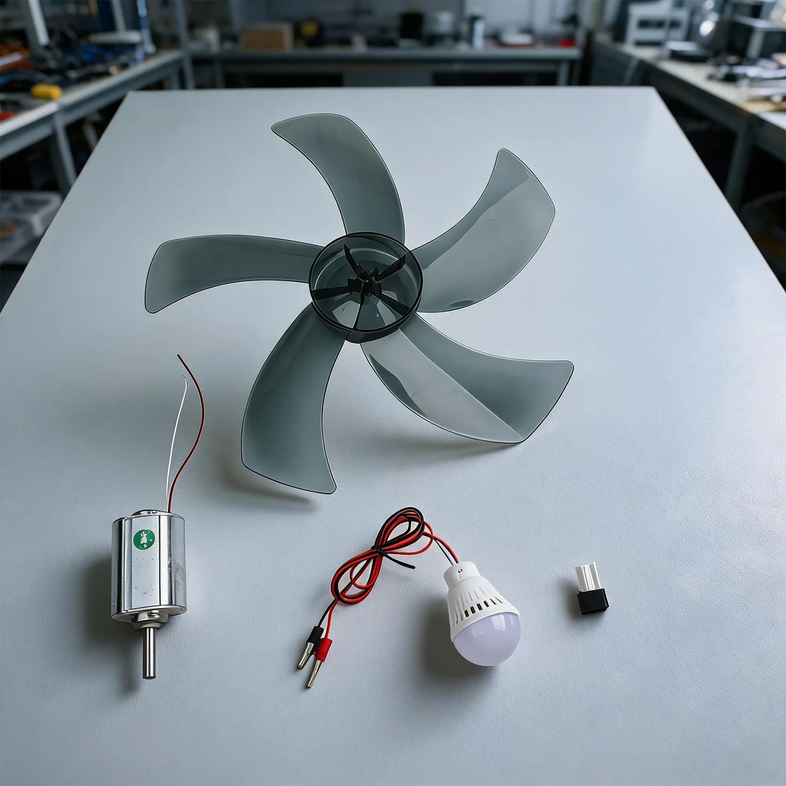 Portable DIY Wind for turbine Model with Hand Crank Permanent Magnet Generator 12V 80W for Outdoor Lighting and for educational