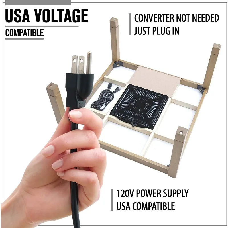 Japanese Heated Table - Wooden Chabudai Furniture with 120V Electric Heater - Low-Lying Dining and Temperature Control Knob