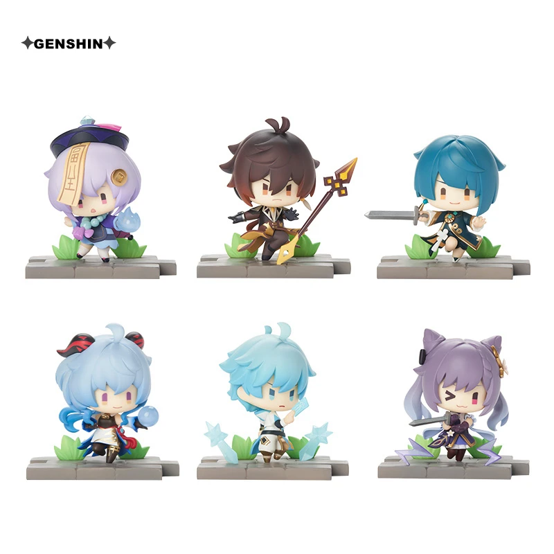 

Game Cosplay Genshin Impact Liyue Theme Mystery Box Figure Anime ABS&PVC Cartoon Doll Zhongli Qiqi Keqing Ganyu Xingqiu Statue