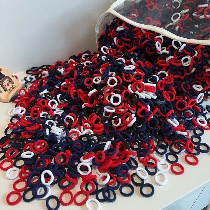 100/300 Stück Haarbänder für Mädchen, buntes Nylon, Scrunchie, Haargummis, Gummiband, Kinder, elastisches Haar, Ligen, Mädchenhaar, Amagi – Detail 5