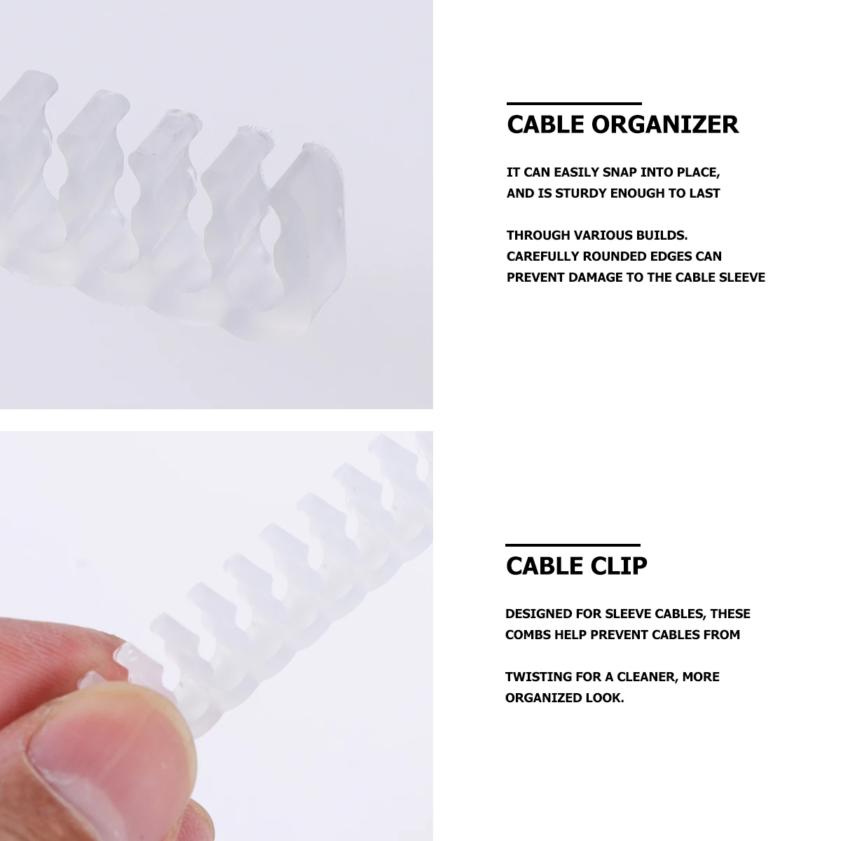 

24pcs 6/8/24 Pin Cables Organized Build Durable Edges Cable Manager Clip Clamp Organizer Accessory