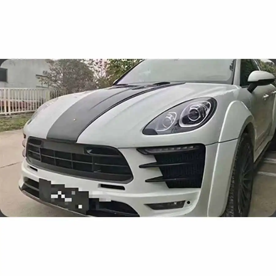 For Porsche macan Paste style Carbon Fiber Hood Engine Cover Hood Car Headliner Hood Cutout Cooling Front Cover automotive parts