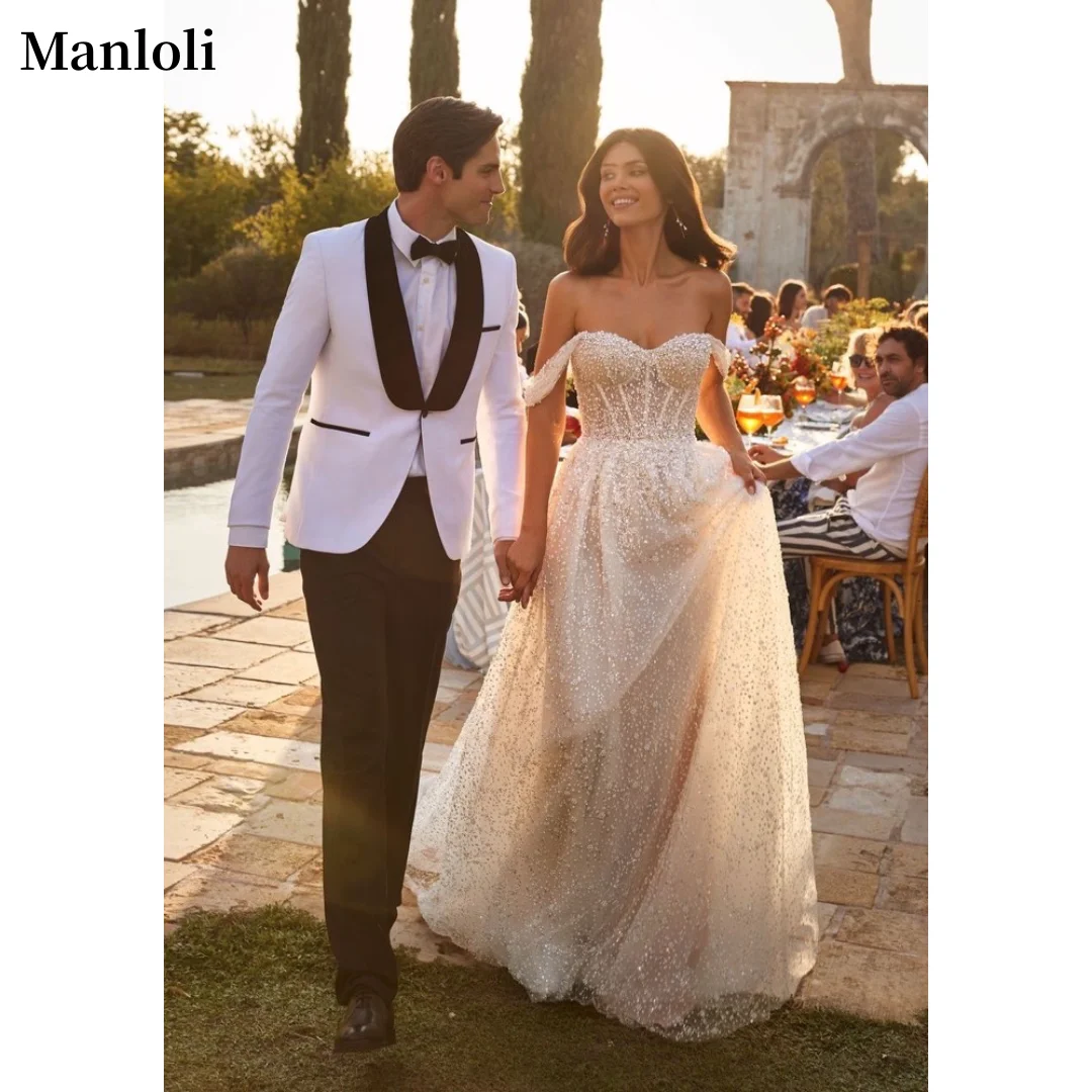 

Elegant Sweetheart Sparkling Wedding Dress A-line Tulle Bridal Dress Tight corset Outdoor Garden Wedding Party Dress Custom