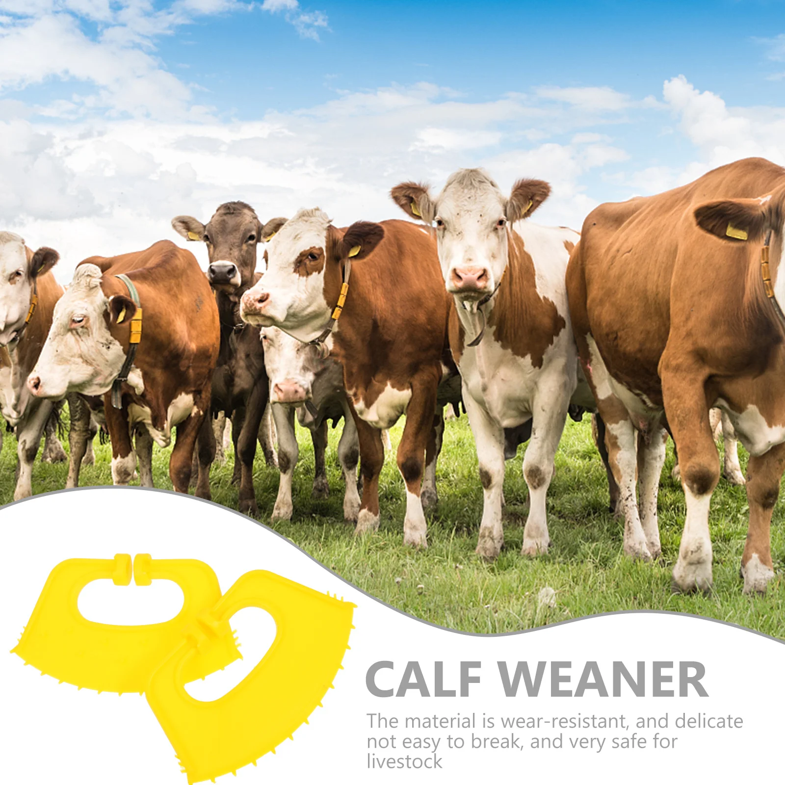 

10Pcs Livestock Weaner Tool Heavy Duty Plastic Calf Nose Ring Easy to Use Farm Animal Sucking Prevention Device