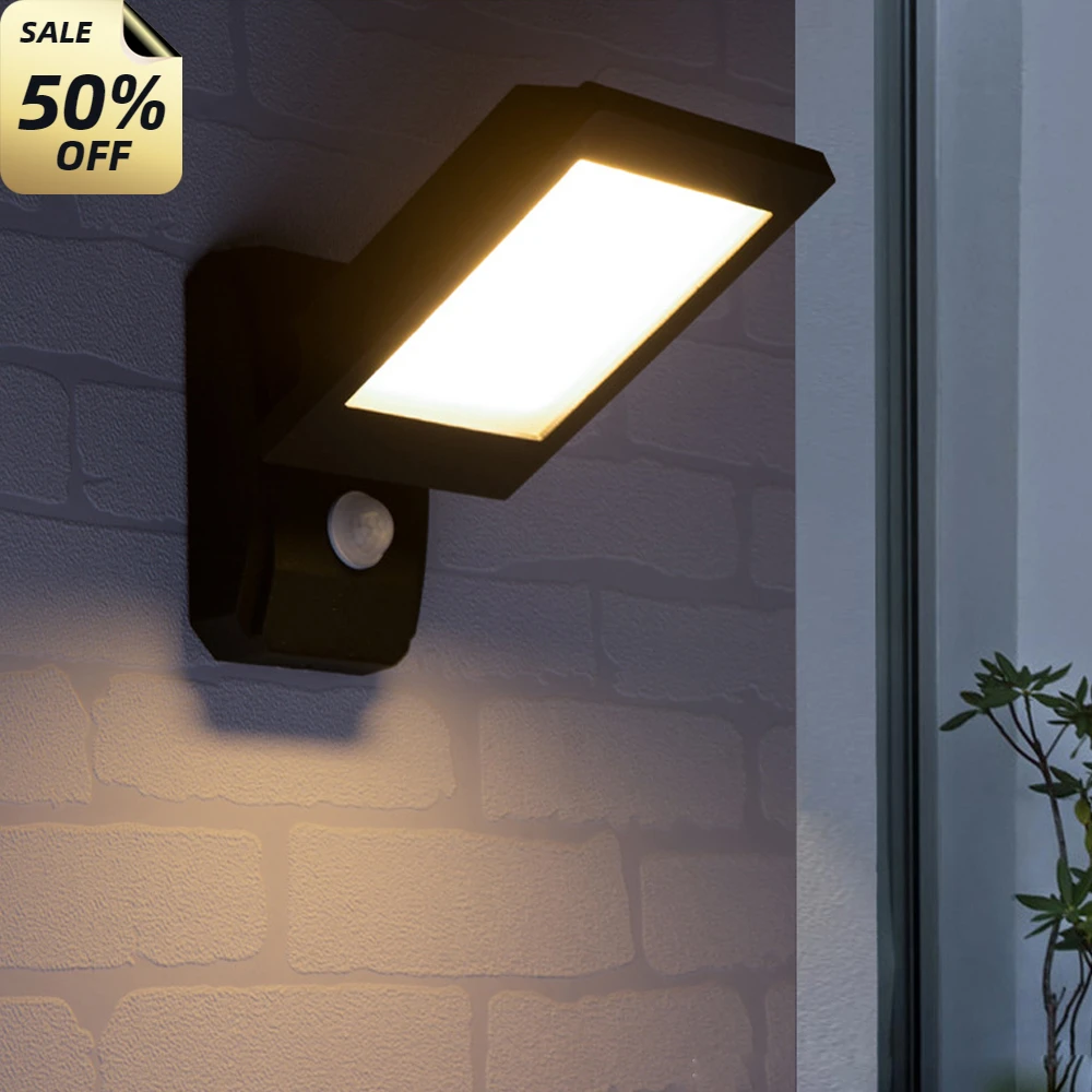 

Outdoor Led Lights Sensor Street Wall Lamp Motion Detector Garden Yard Lighting Waterproof Luminaire for Porch Balcony