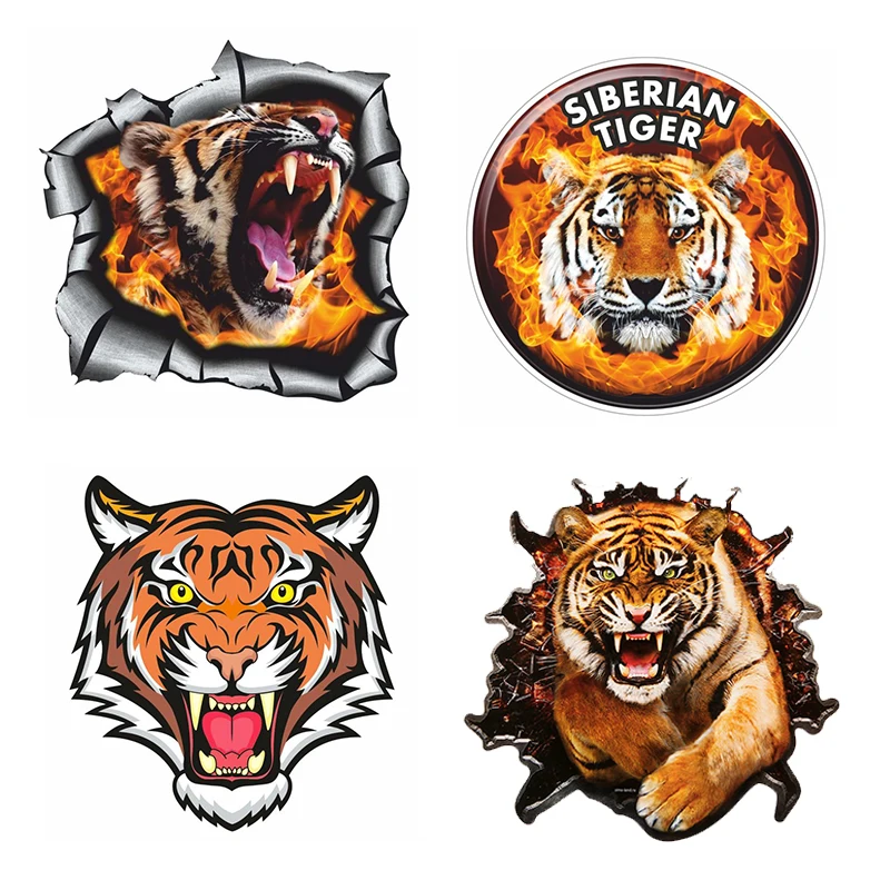 V1418# Car Sticker Ferocious Tiger Waterproof Vinyl Decal Car Accessories Decor Pegatinas Para Coches