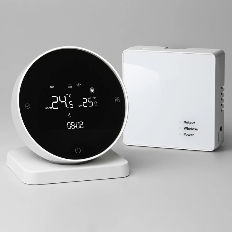 Imagem -04 - Termostato sem Fio rf Wifi para Caldeira a Gás Aquecimento Tuya Suporte a Voz App Controlador de Trabalho para o Google Home