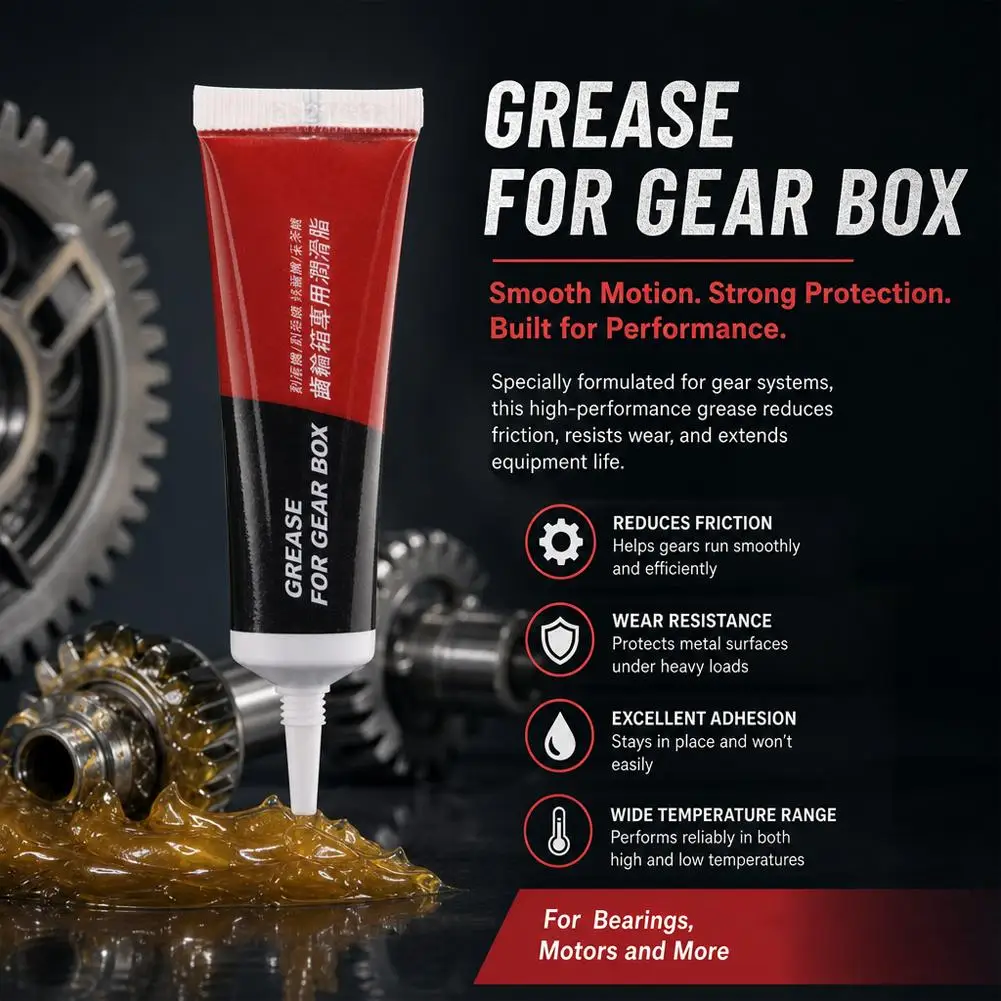 5Pcs 15g Lawn Mower Grease Gear Grease Multi-Function Lubricant Refueling Nozzle Thread Design For Hedge Trimmers