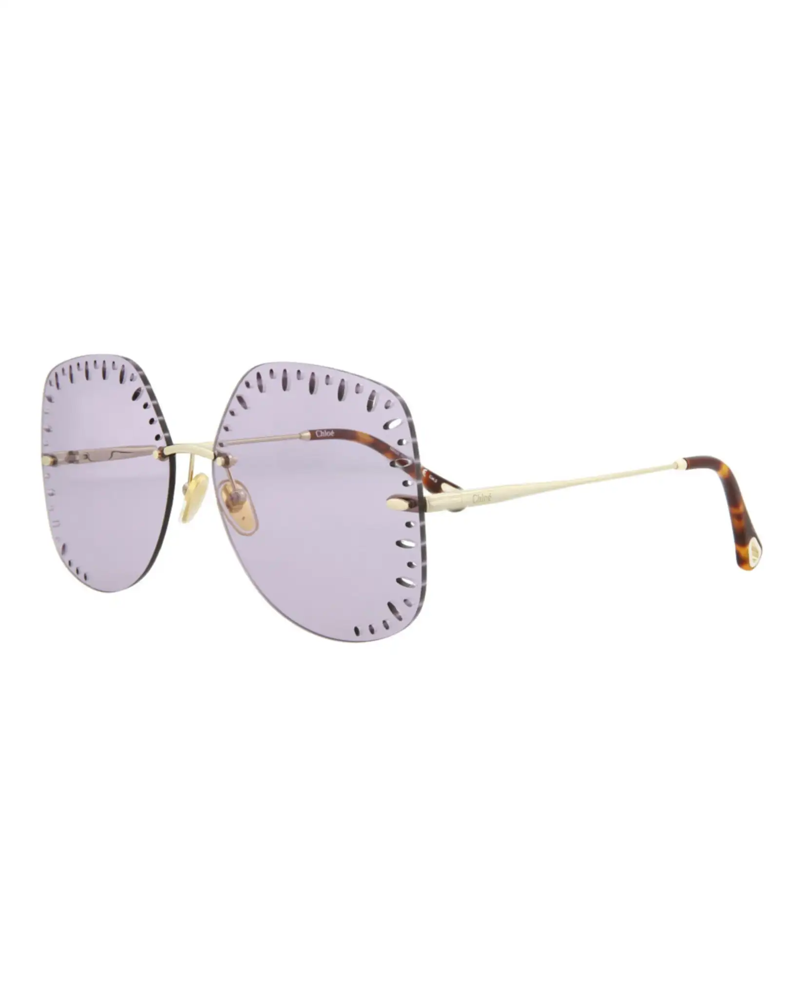 Chloé YSE Square-Frame Metal Sunglasses CH0111S-30012464-004