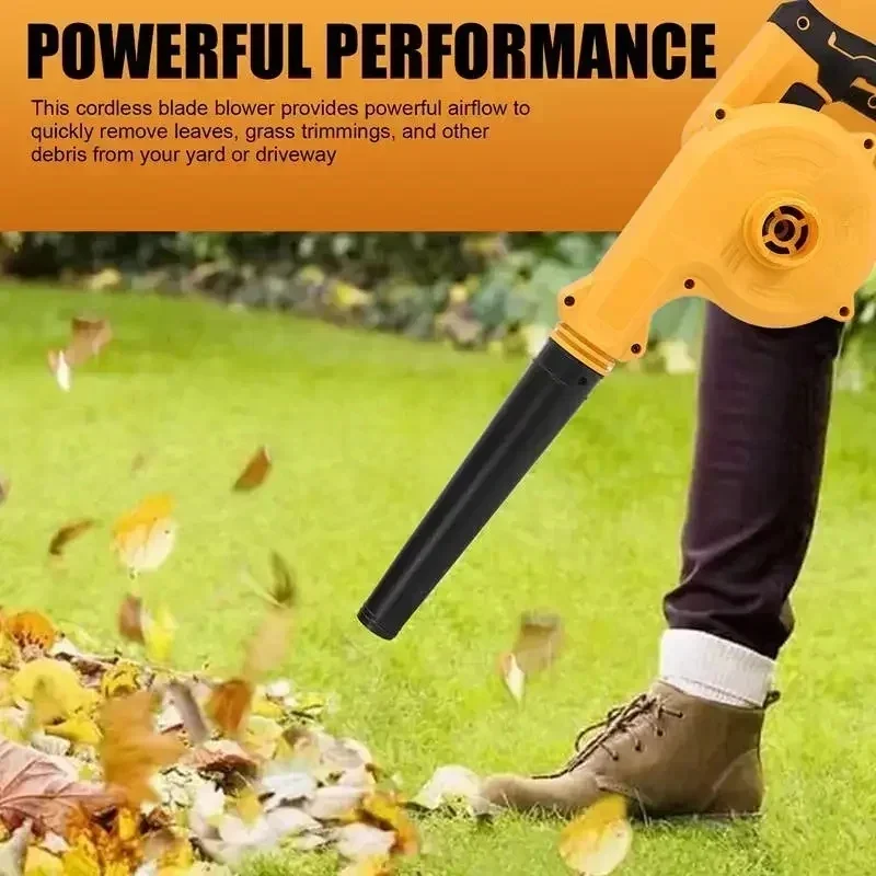 Vesmatity Cordless Leaf Blower Electric Jobsite Air Blower 2 in 1 Handle Blower Vacuum Cleaner for 18V Battery Pro Max Unit Plus