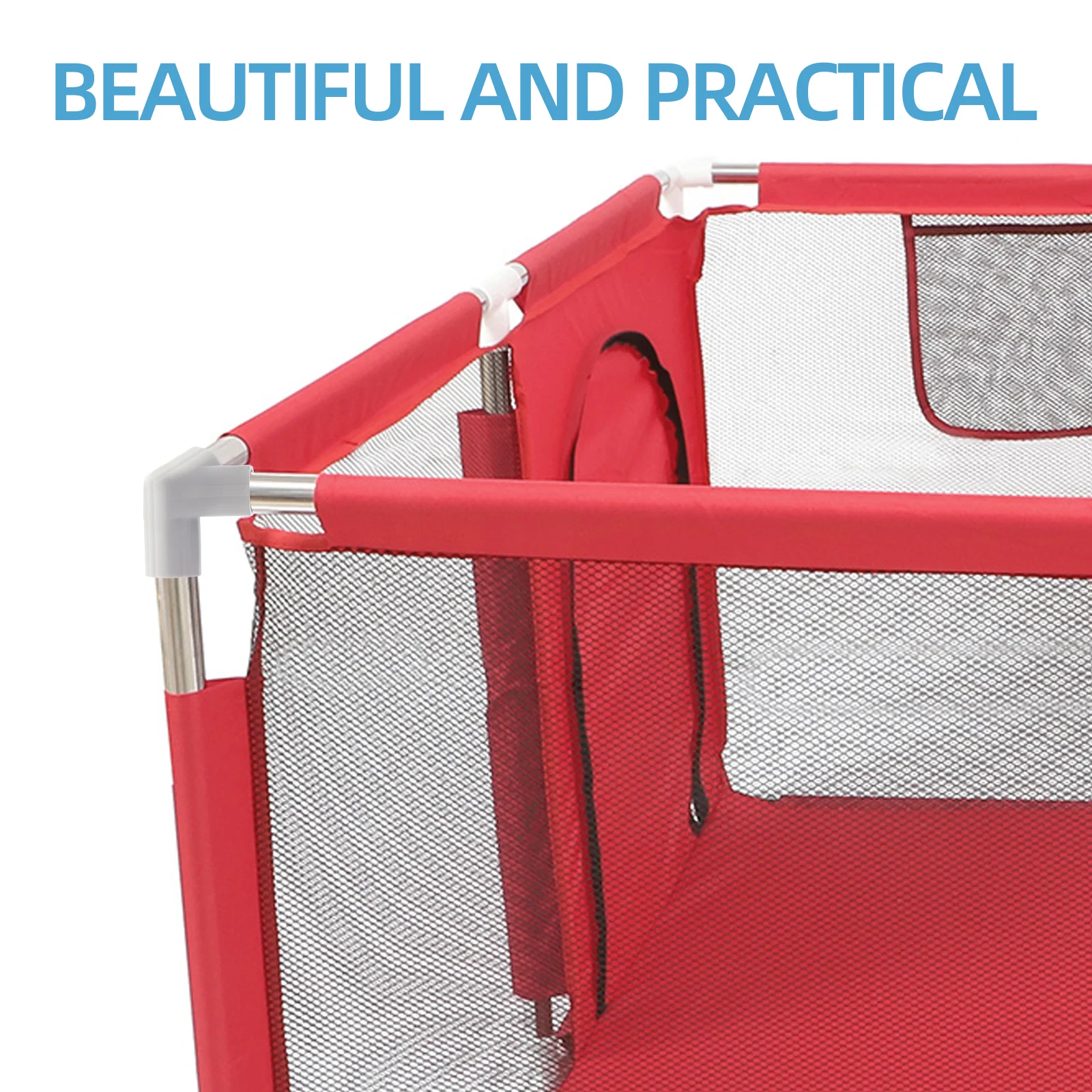 

2 Pcs Playpen Connectors Corner Pipe Fittings Safety Fence Accessories Detachable Easy Assembly for Baby
