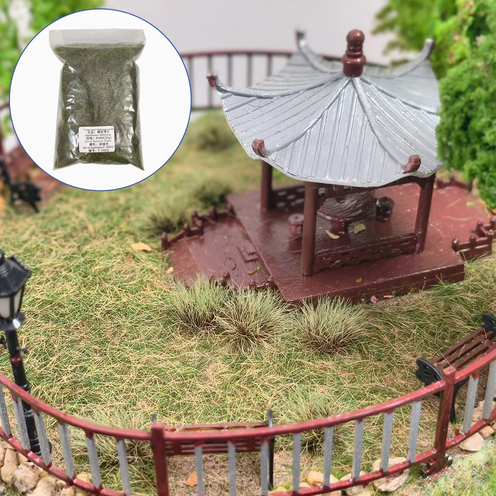 

30G Height 8MM Miniature Grass Needle Model Grass Cluster Terrain Plant Materials For DIY Railway Train Military Scene Layout