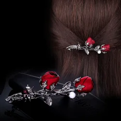 New Luxury Crystal Hair Clip Stereoscopic Flower Ladybug Headwear Jewelry Women Girls Elegant Barrettes Hair Accessories