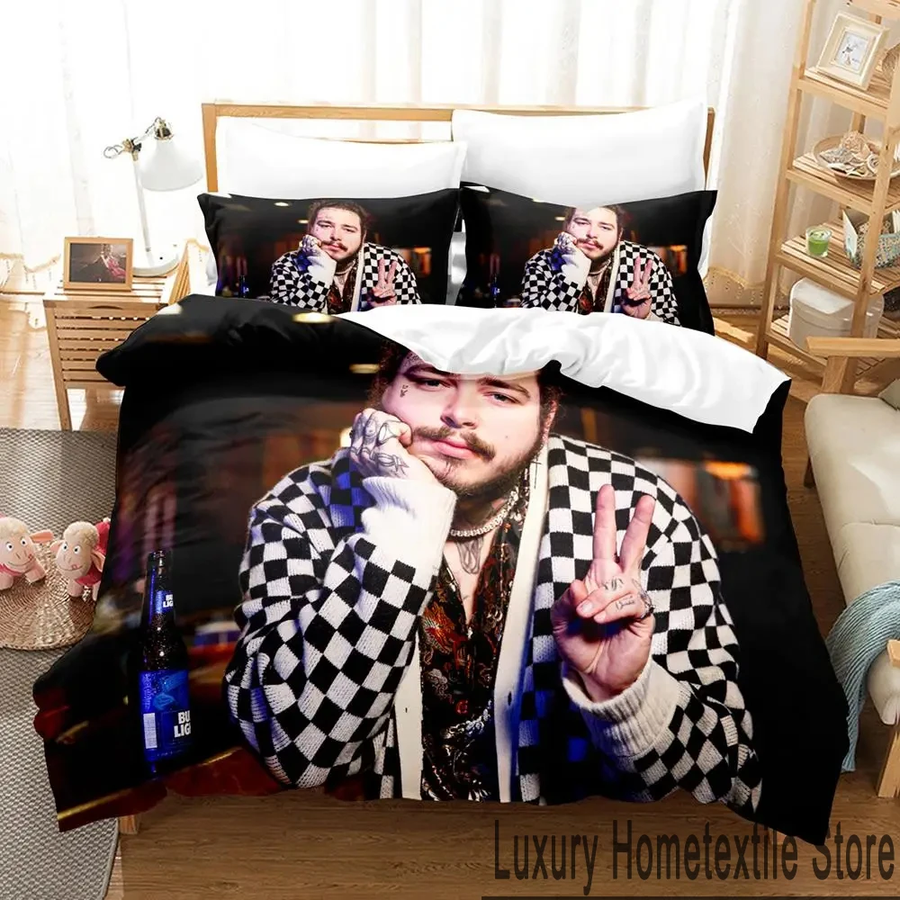 3D Print Post Malone Bedding Set Boys Girls Twin Queen King Size Duvet Cover Pillowcase Bed boys Adult Home Textileextile