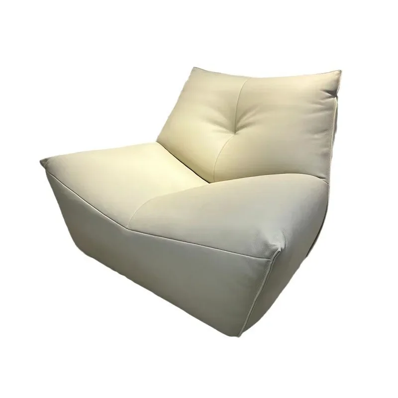 

Lazy chair living room full leather first layer cowhide rotating big black cow