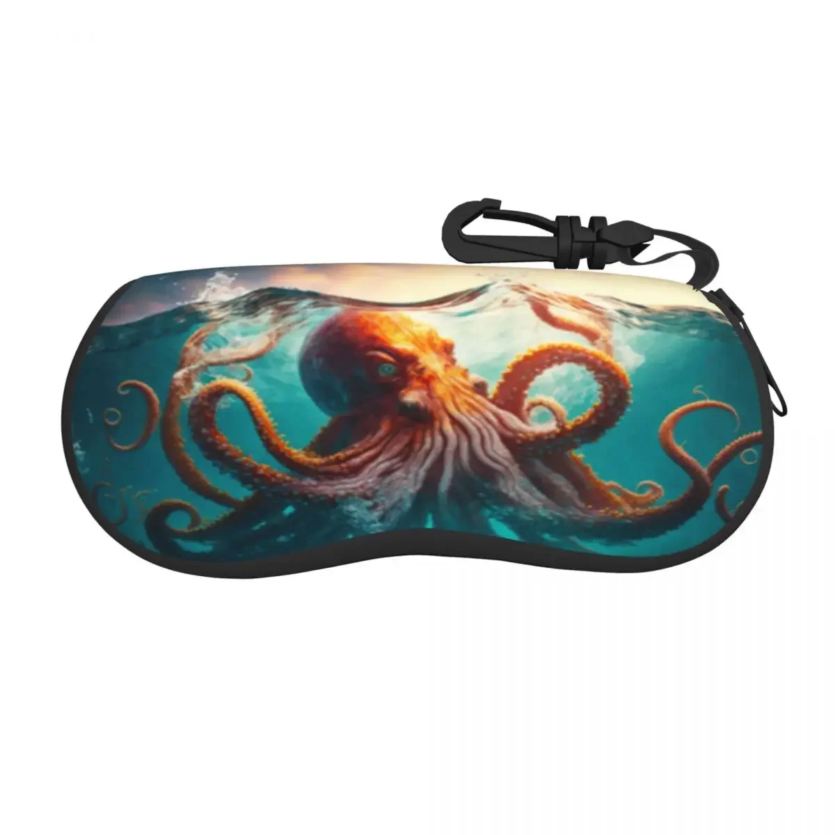 Glasses Bag Protective Case Large Octopus Sea Waves Women Men Sunglasses Case Box Reading Eyeglasses Box Accessories