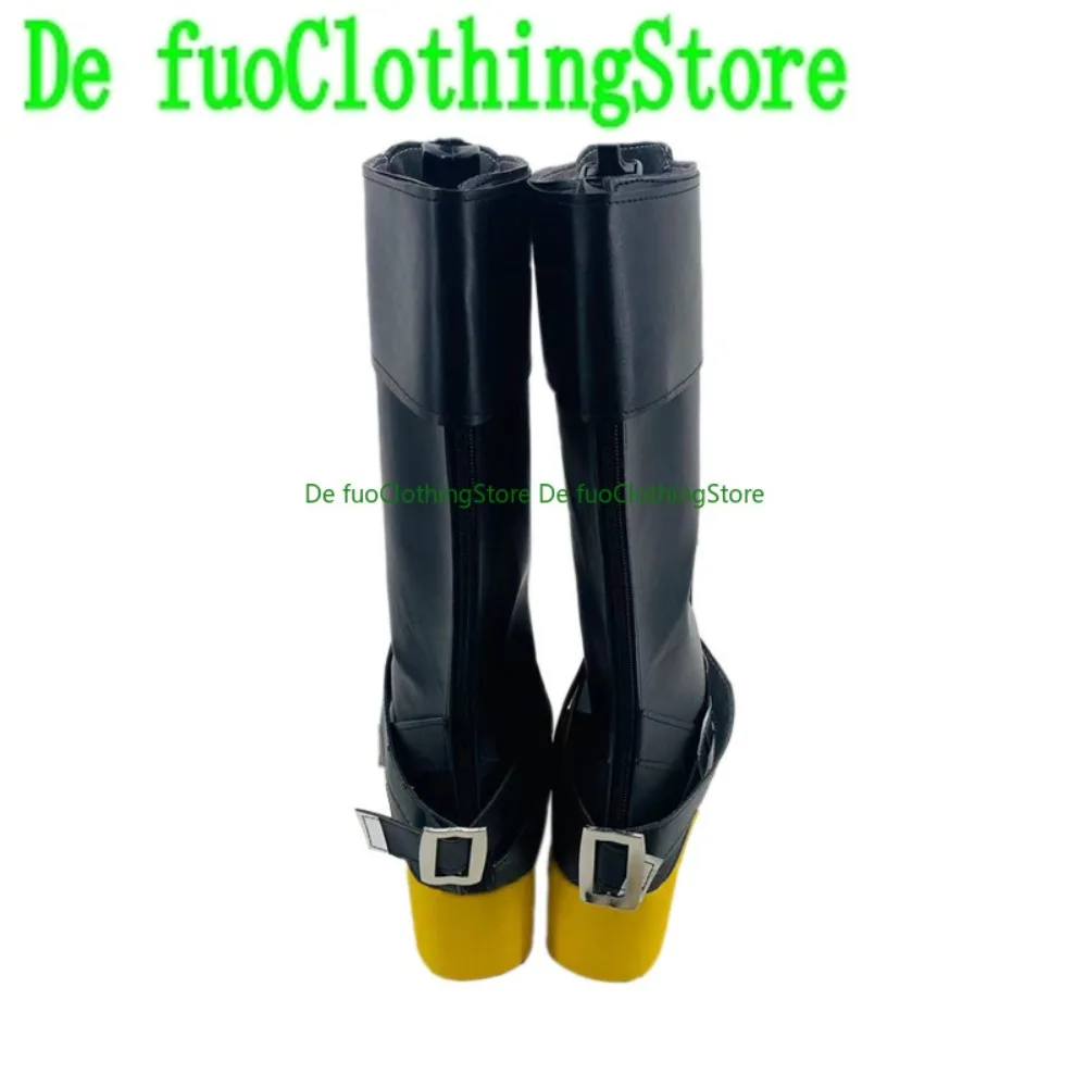 DefuoClothing ضابط العودة الأبدية الجلد تأثيري أحذية أنيمي لعبة لعب الأدوار الأحذية والأحذية حفلة الهالوين #5