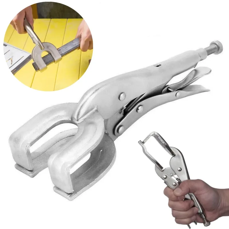 9inch U-shaped Locking Welding Jaw Pliers Adjustable Grip Vise Pliers Fixed Clamp Tools Multi-Function Pipe Welding Tools