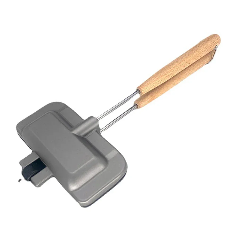 両面サンドイッチパンノンスティック折りたたみグリルフライパンパントースト朝食マシンパンケーキメーカーキッチンガジェット