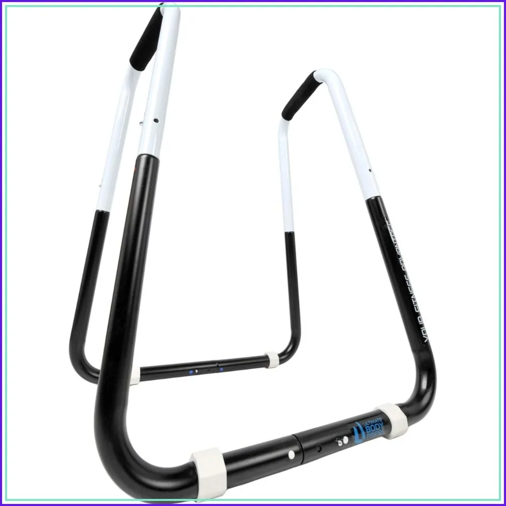 Body Press Dip Bar Fitness Station Adjustable Width Folding Dip Stand with Angled Grips