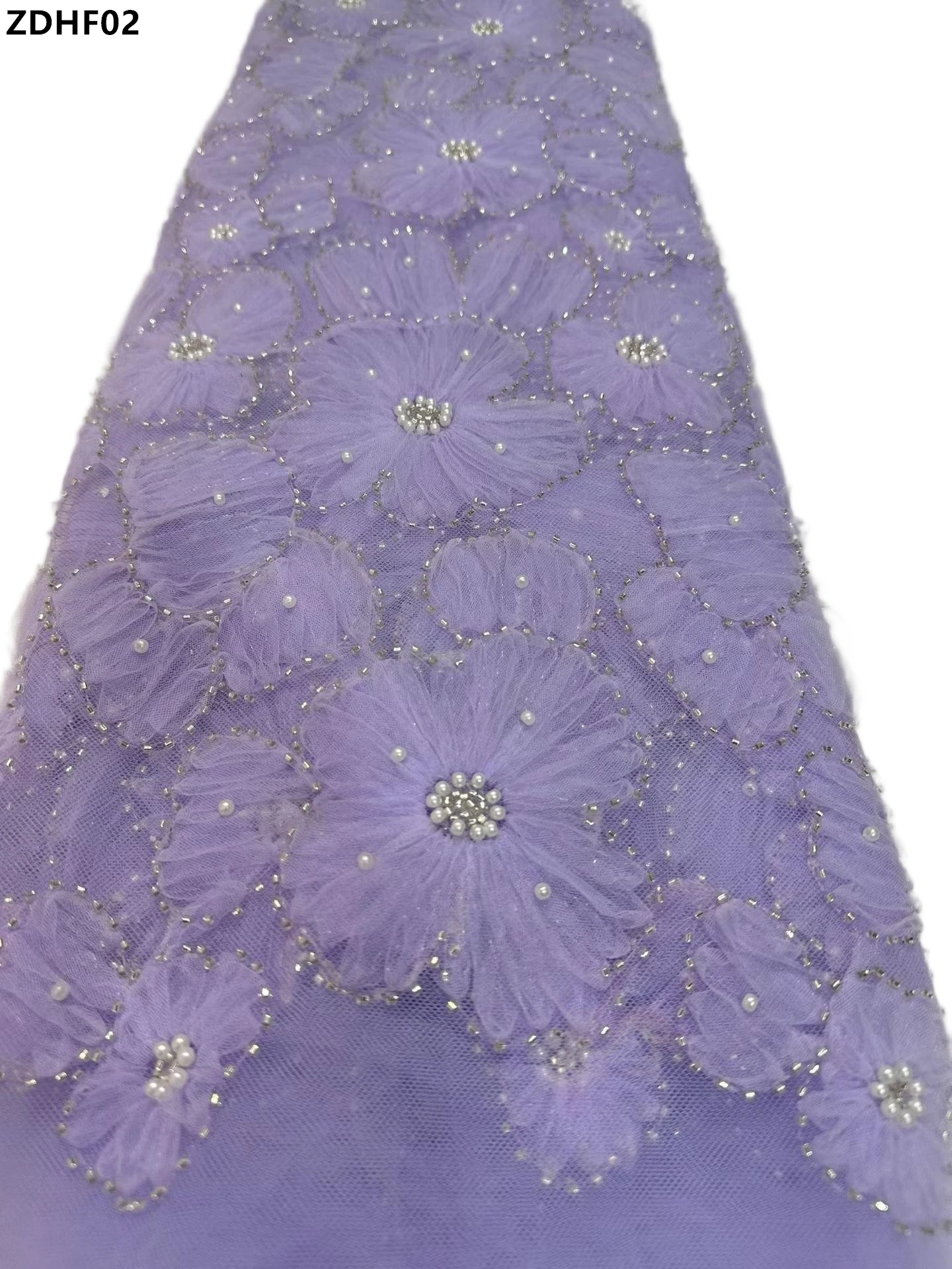 

Soft Purple Cotton Sequin Lace Fabric Nigerian African Lace Fabric French Tulle Lace Fabric For Wedding